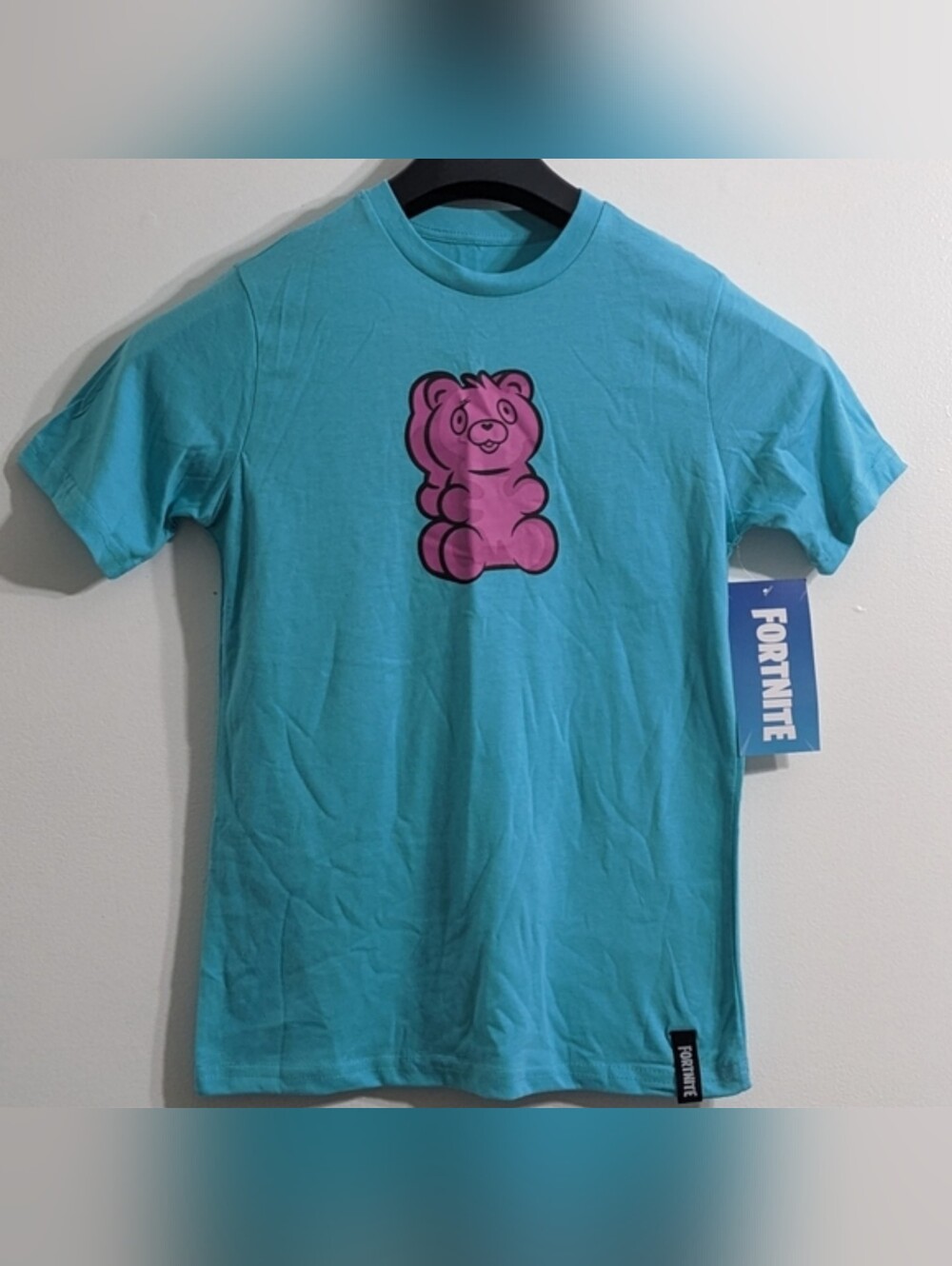 Fortnite Gummy Bear Cuddle Team Leader Boys Short Sleeve T-Shirt, Size L(10/12)